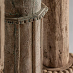 Columna Askale — Madera de teca marrón envejecido