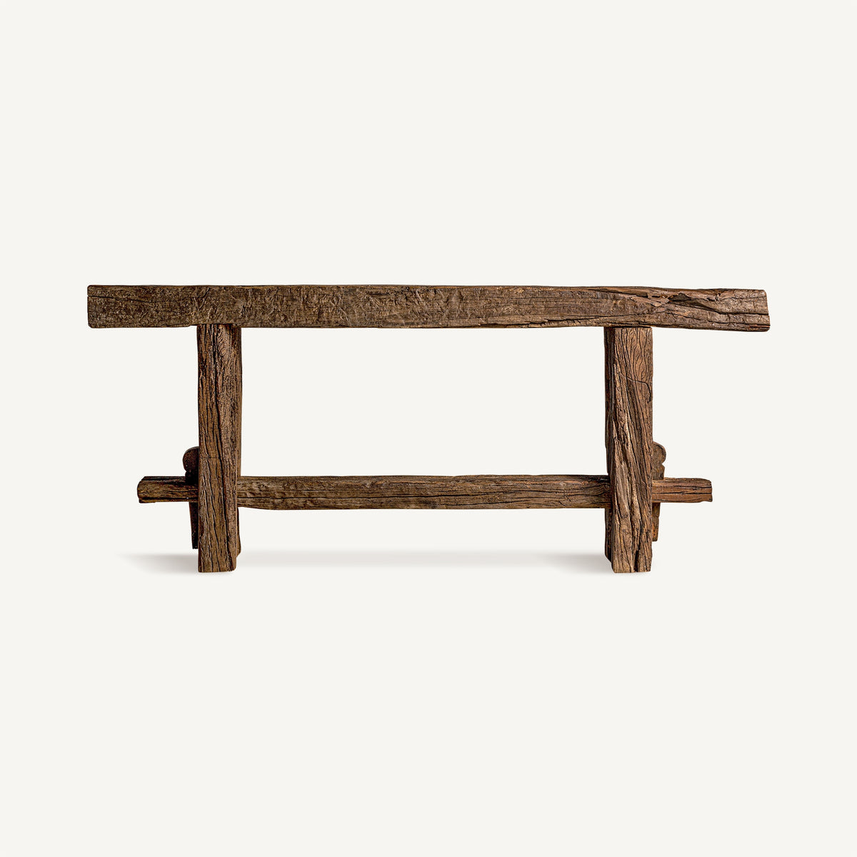Consola Badai — Madera de mango reciclada marrón envejecido