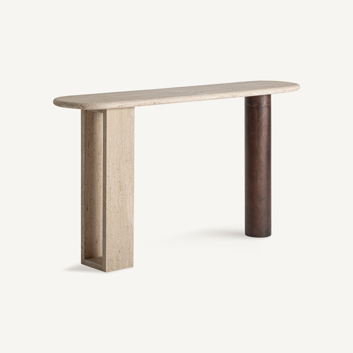 Consola Clare — Travertino beige