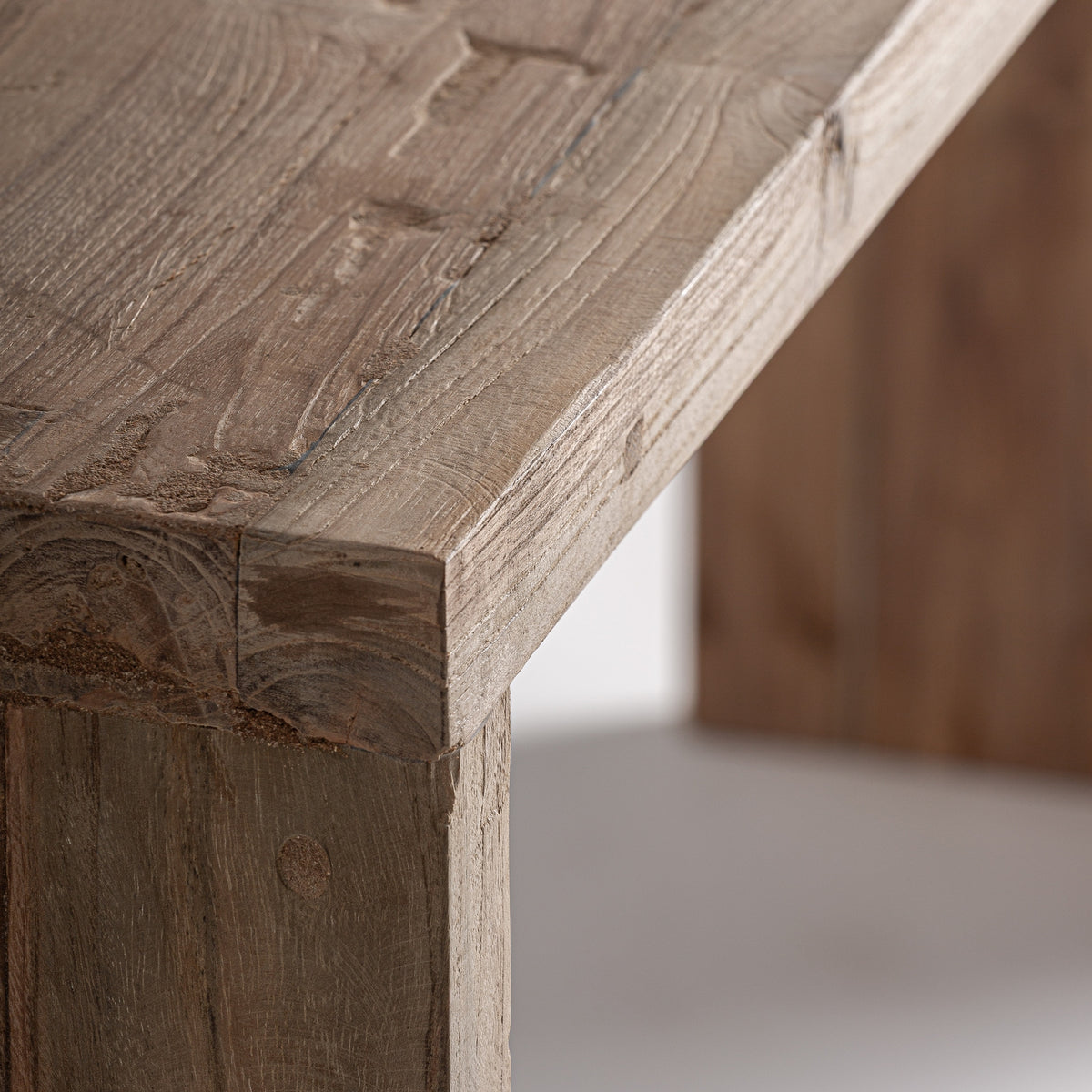 Consola Helmond — Madera de teca reciclada marrón