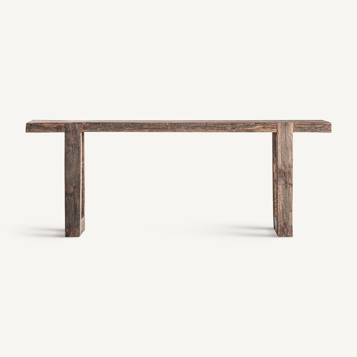 Consola Losse — Madera recuperada marrón