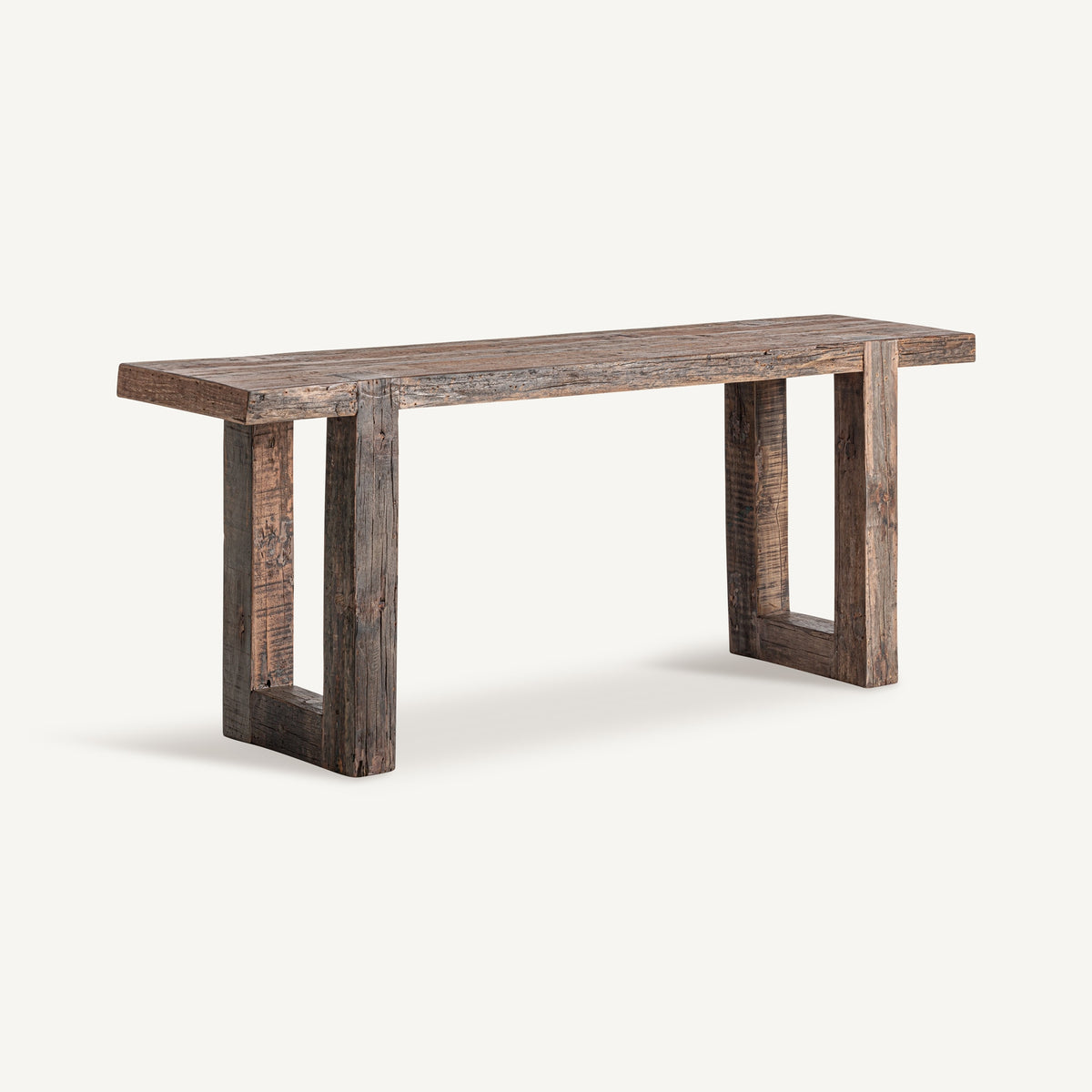 Consola Losse — Madera recuperada marrón