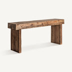 Consola Nysted — Madera de teca reciclada marrón