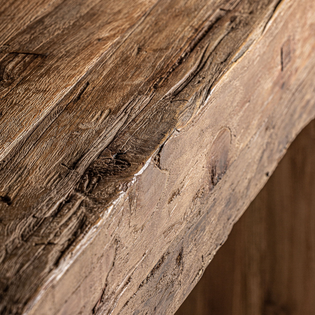 Consola Nysted — Madera de teca reciclada marrón