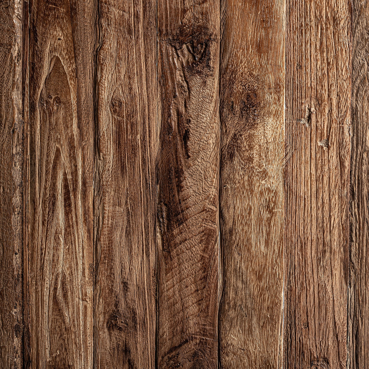 Consola Nysted — Madera de teca reciclada marrón