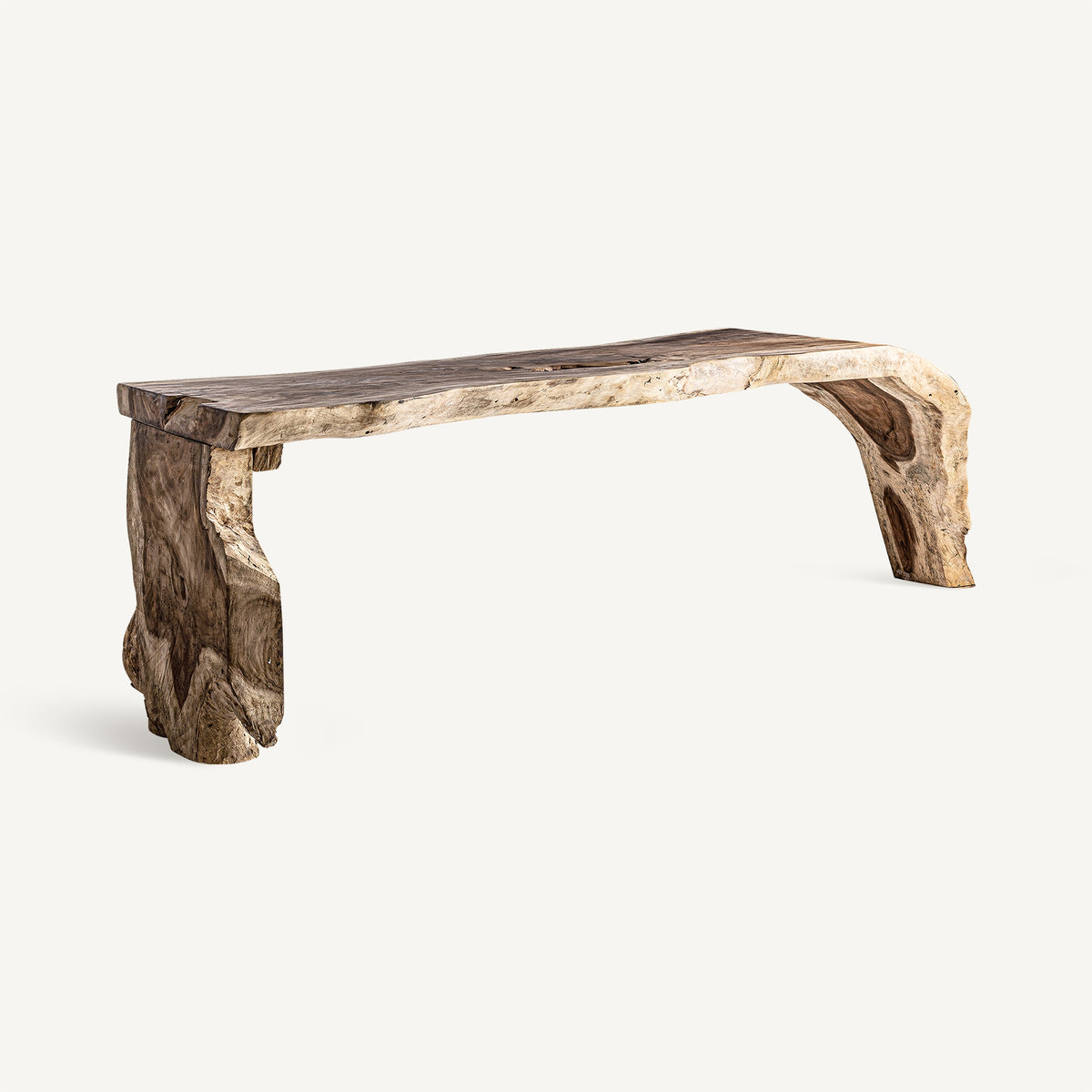 Consola Yelki — Madera suar marrón