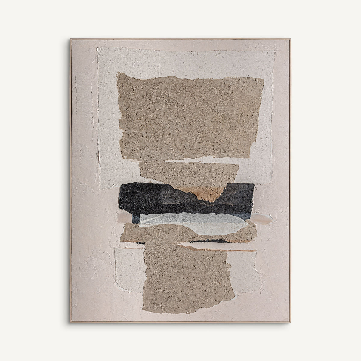 Cuadro Danso — Lienzo tonos en marrón artesanal