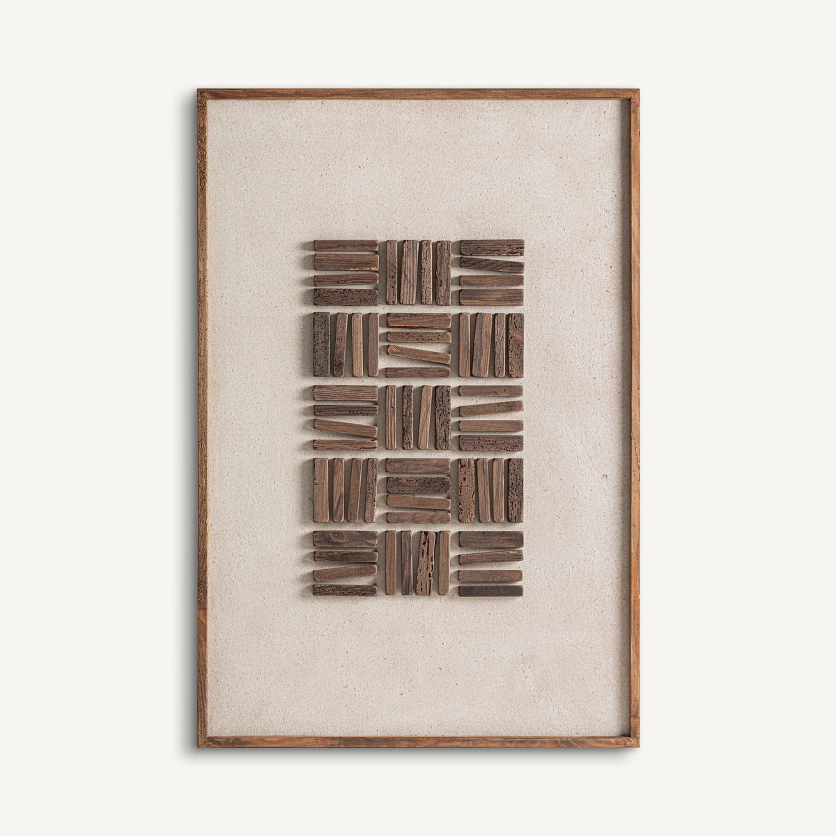 Cuadro Lashe — Madera de pino reciclado marrón