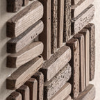 Cuadro Lashe — Madera de pino reciclado marrón