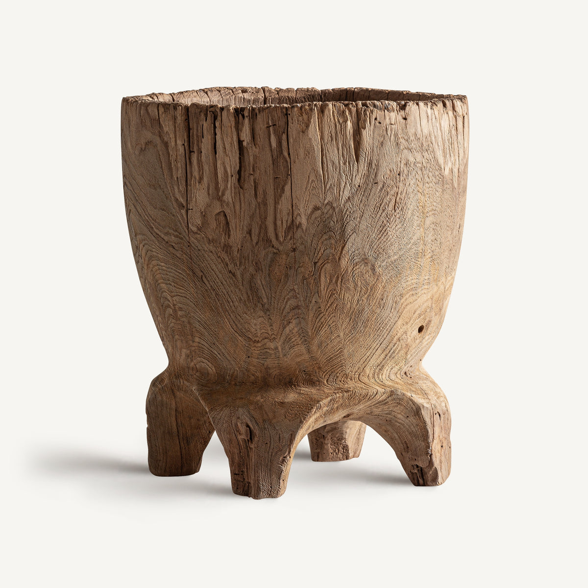 Dobsina — Madera de teca reciclada marrón envejecido