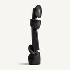 Escultura Harper — Madera de teca negro mate
