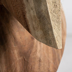 Escultura Harper — Madera de teca tonos en marrón natural