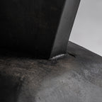 Escultura Hasan — Madera de teca negro