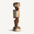 Escultura Hasan — Madera de teca tonos en marrón natural