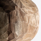 Escultura Hasan — Madera de teca tonos en marrón natural