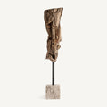 Escultura Marek — Madera tropical marrón envejecido