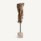 Escultura Marek — Madera tropical marrón envejecido