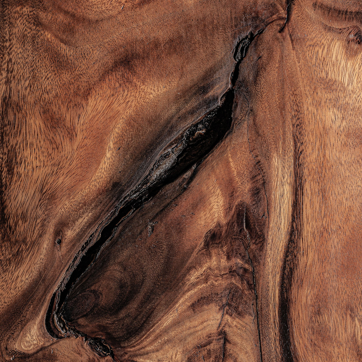 Escultura Peack — Madera suar marrón envejecido