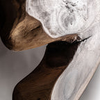 Escultura Peack — Madera suar marrón envejecido