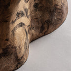 Escultura Peack — Madera suar marrón envejecido