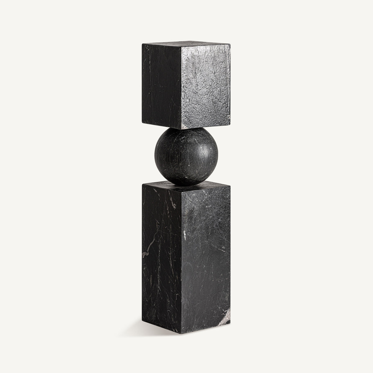 Escultura Pie — Mármol negro