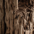 Escultura Pie Mitril — Madera recuperada marrón