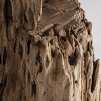 Escultura Pie Mitril — Madera recuperada marrón