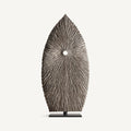 Escultura Pie Najla — Madera suar marrón envejecido