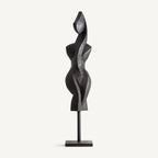 Escultura Pie Nala — Madera suar negro