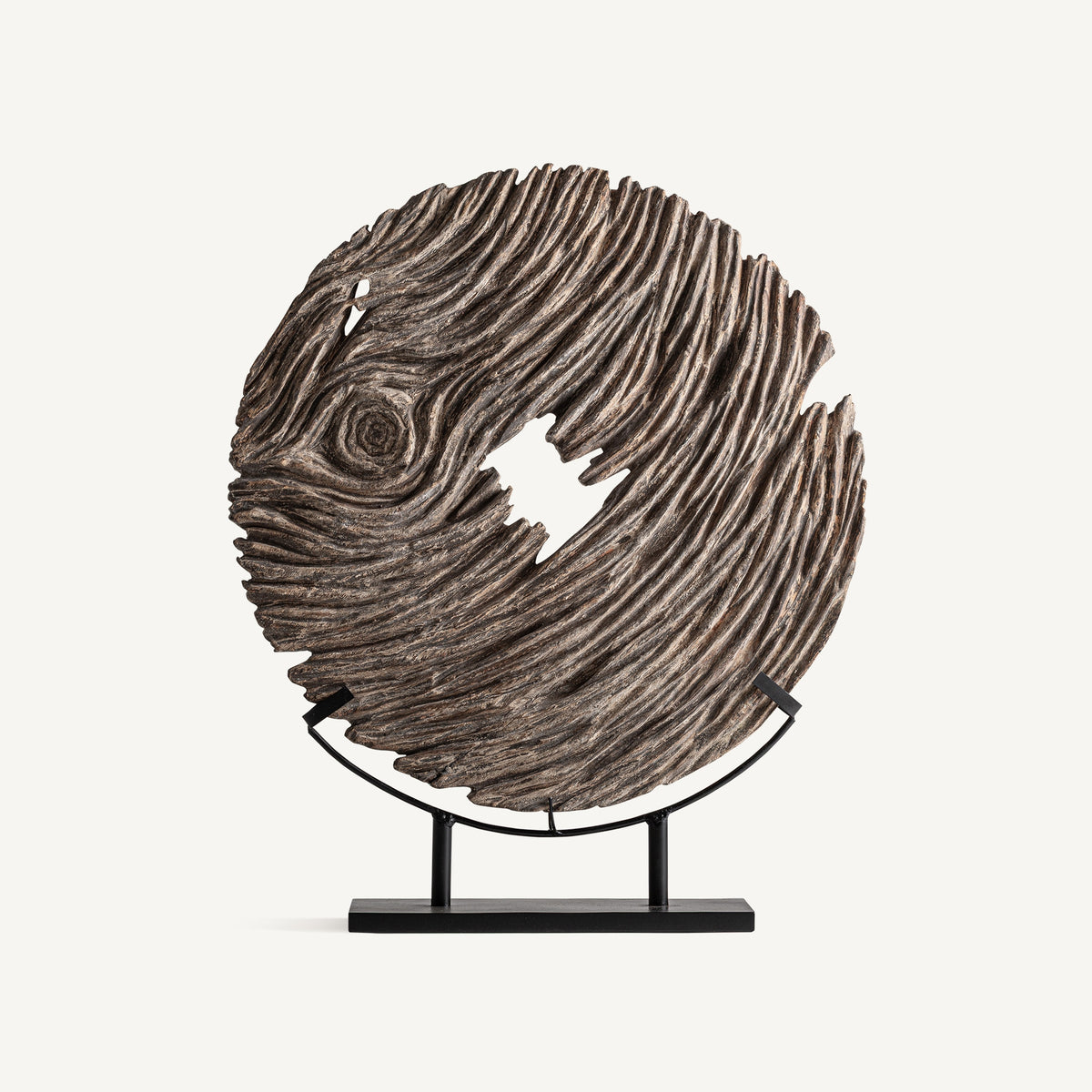 Escultura Ramesh — Madera suar marrón
