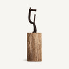 Escultura Saona — Madera tropical marrón envejecido