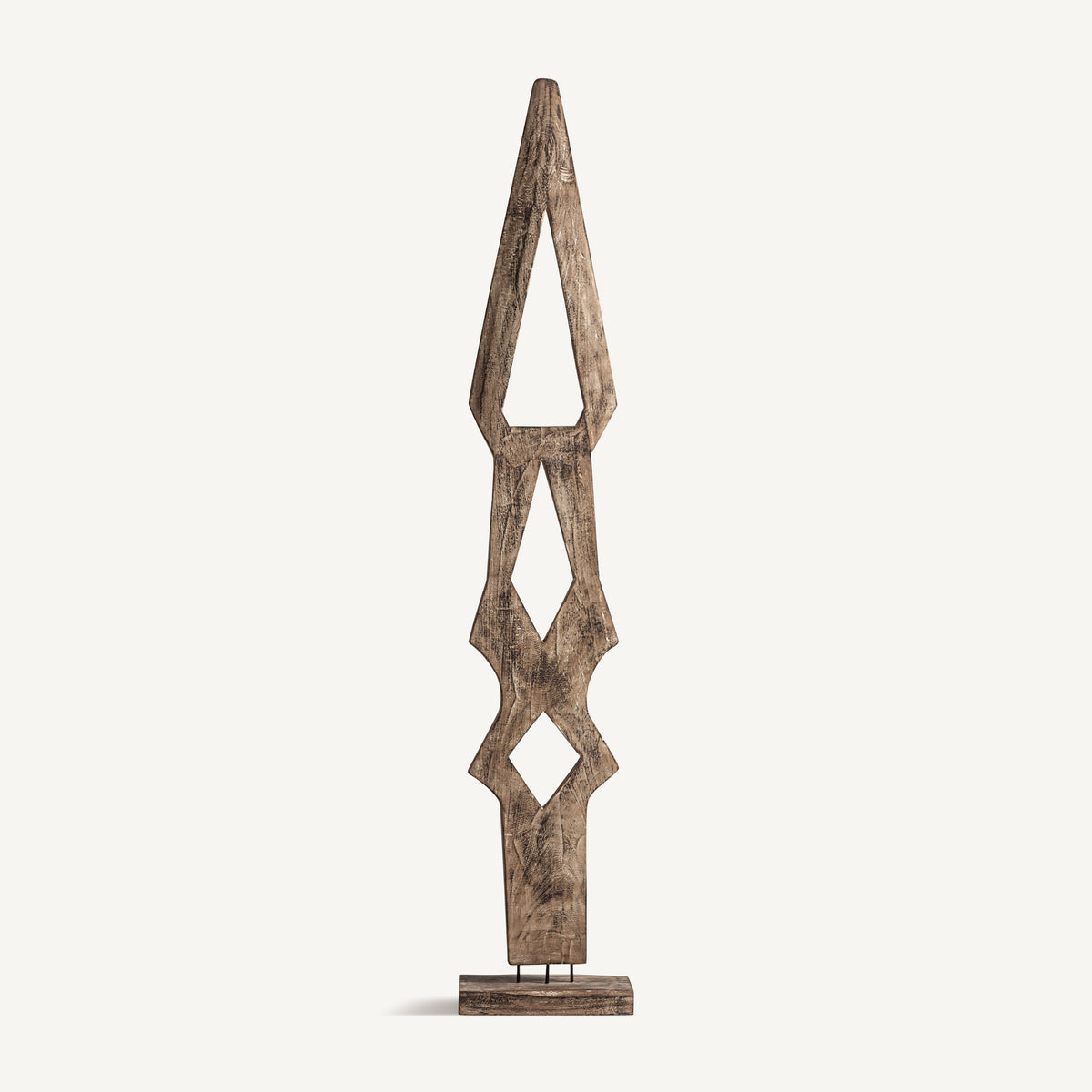 Escultura Teran — Madera suar marrón