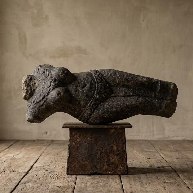 Escultura Gea · Piedra tallada · Pieza única