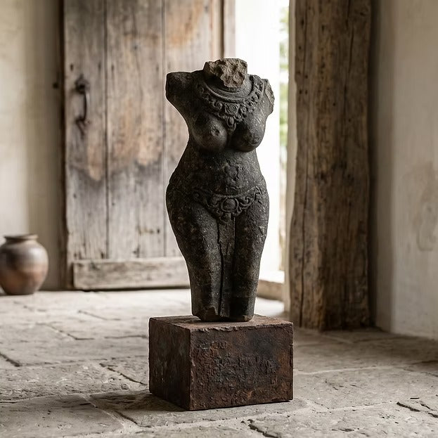 Escultura Gea · Piedra tallada · Pieza única