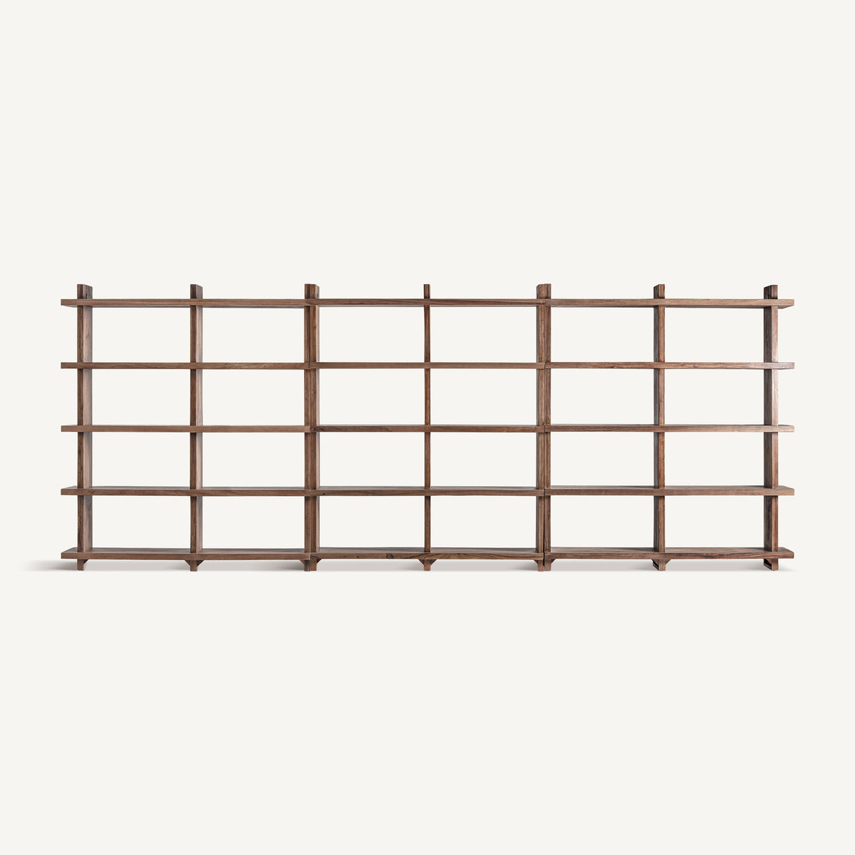 Estante modular Brutalist — Madera de sal marrón teñido