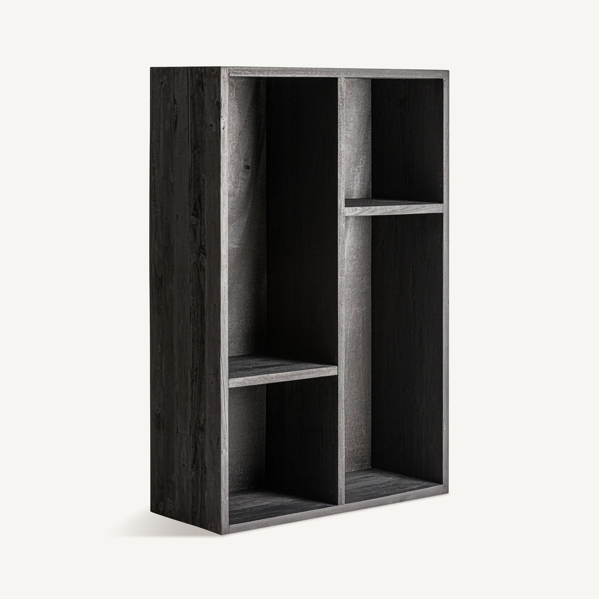 Estantería Lux — Madera recuperada negro
