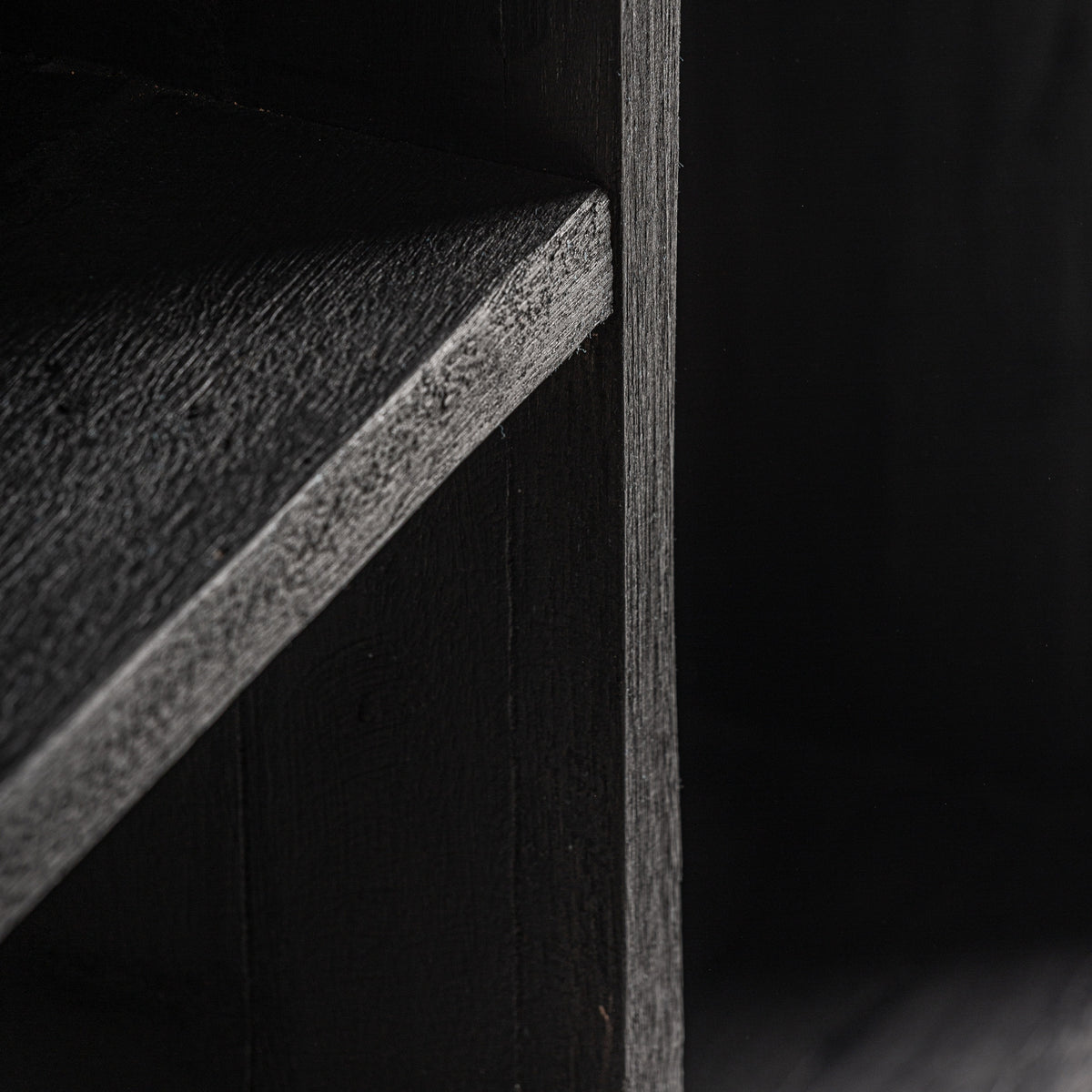 Estantería Lux — Madera recuperada negro