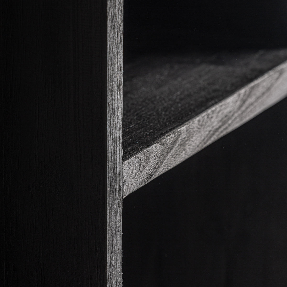 Estantería Lux — Madera recuperada negro