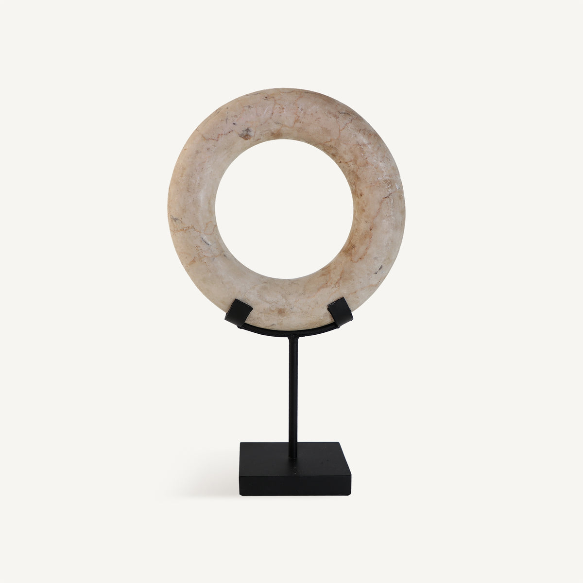 Figura decorativa Amara — Mármol blanco roto