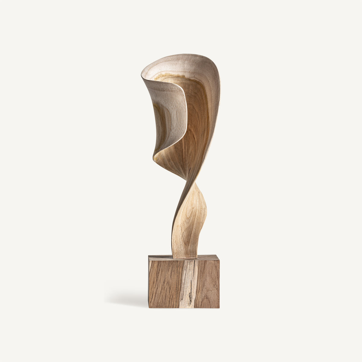 Figura decorativa Blayen — Madera de teca marrón claro