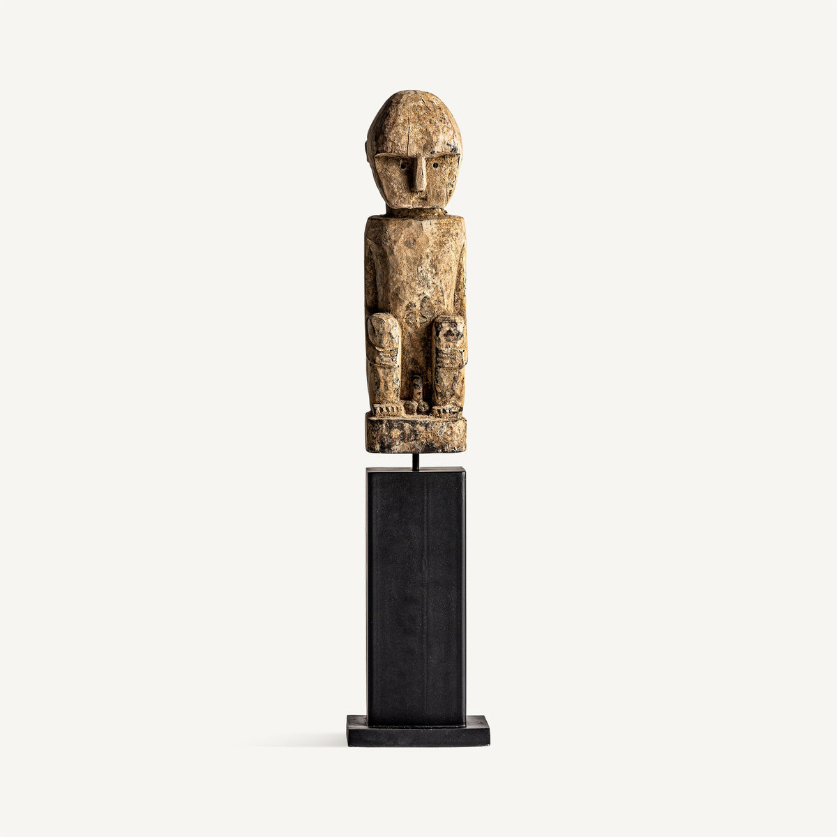 Figura decorativa Bomani — Madera de mango negro envejecido