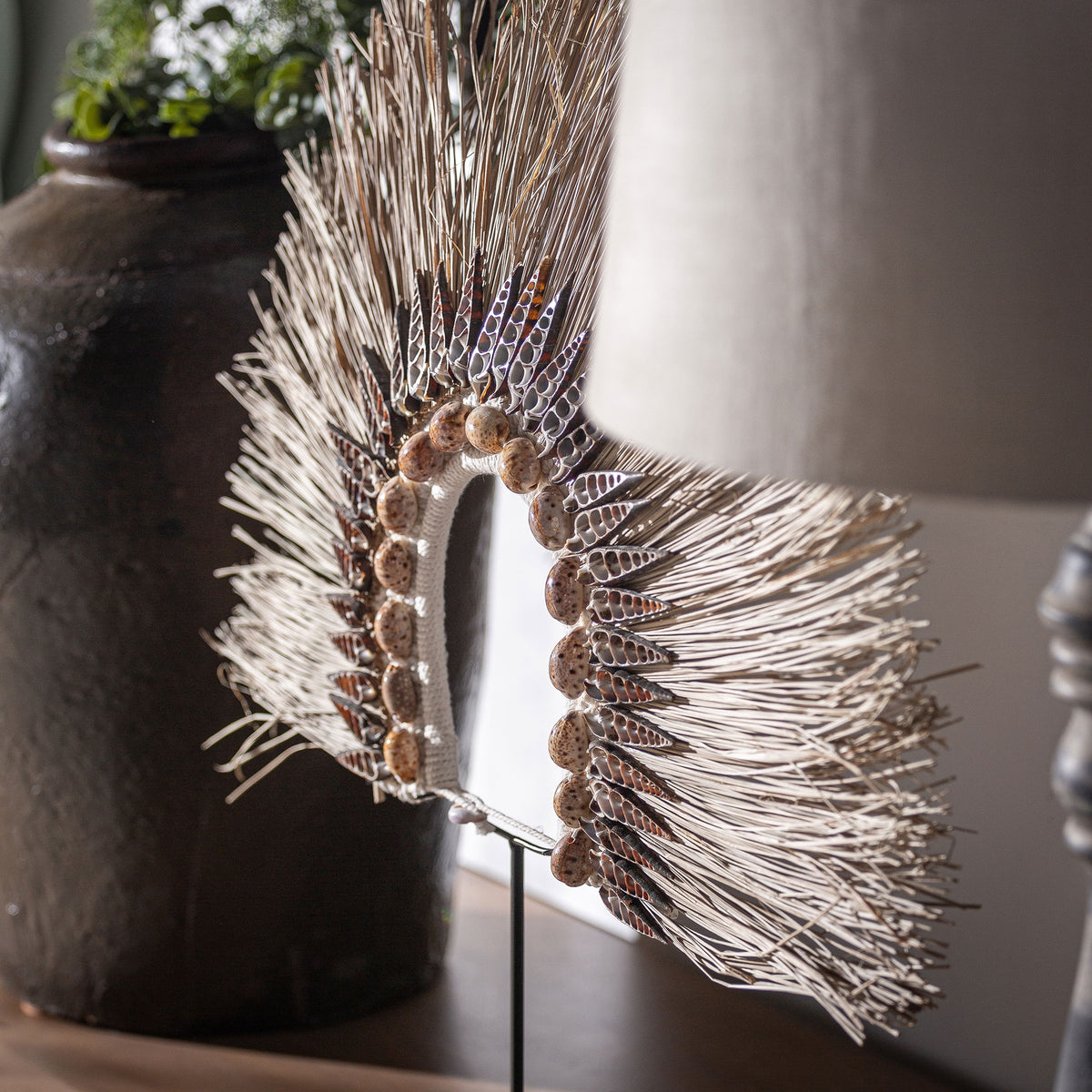 Figura decorativa Flasher — Fibra natural marrón