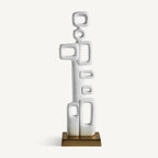 Figura decorativa Hubble — Aluminio blanco