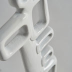 Figura decorativa Hubble — Aluminio blanco