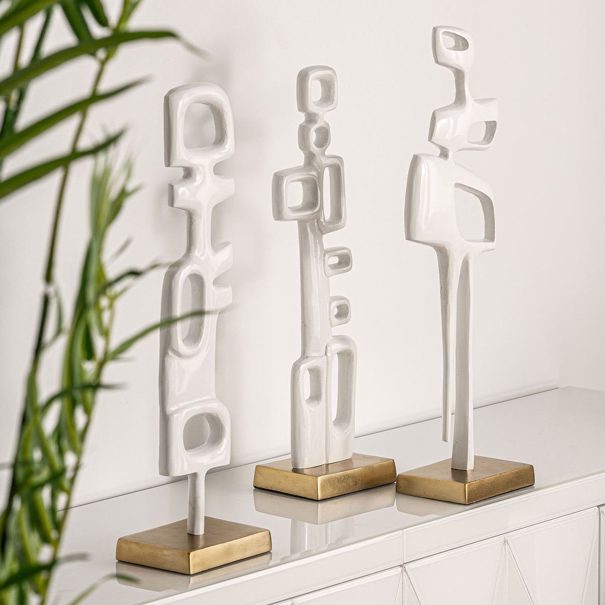 Figura decorativa Hubble — Aluminio blanco