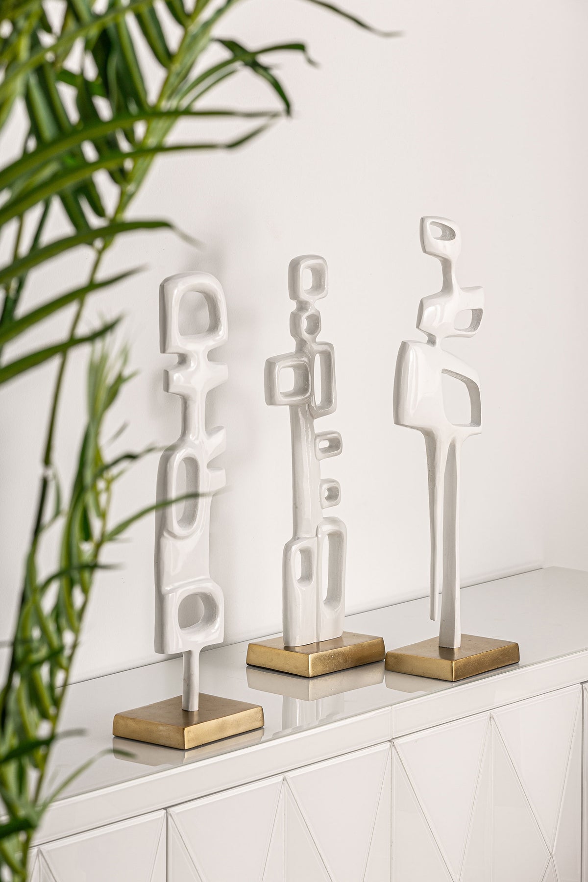 Figura decorativa Hubble — Aluminio blanco