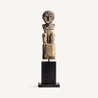 Figura decorativa Ibrahim — Madera de mango negro envejecido