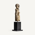 Figura decorativa Ibrahim — Madera de mango negro envejecido
