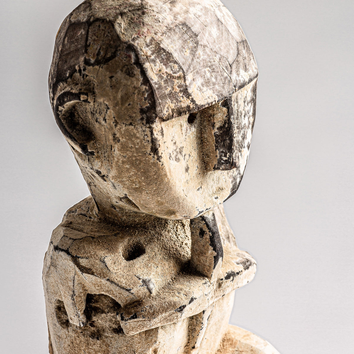 Figura decorativa Ibrahim — Madera de mango negro envejecido