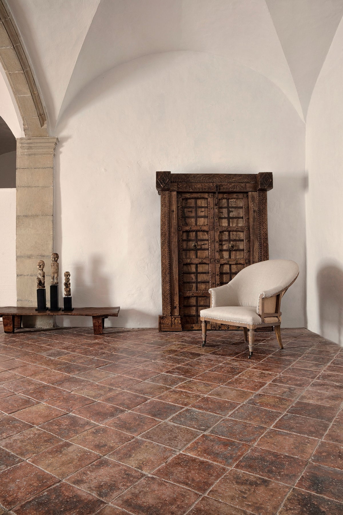 Figura decorativa Ibrahim — Madera de mango negro envejecido